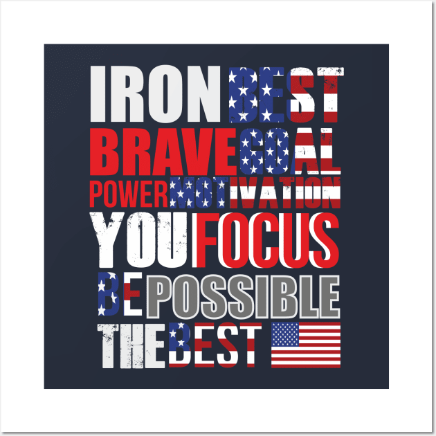 USA patriotic motivation Wall Art by thewellnesstrainer